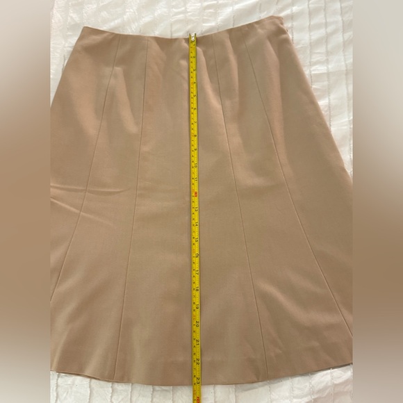 Calvin Klein Women's Tan A-Line Midi Skirt Size 4 - Picture 2 of 7